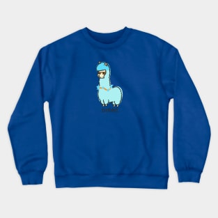 Blue Llama says "noted." Crewneck Sweatshirt